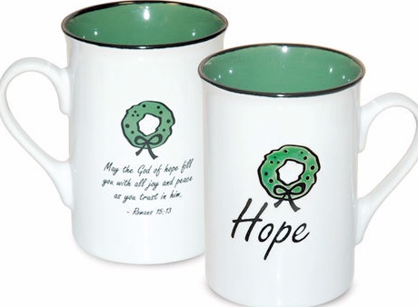 Tasse "Hope" verte, "May the God...", Rom 15:13