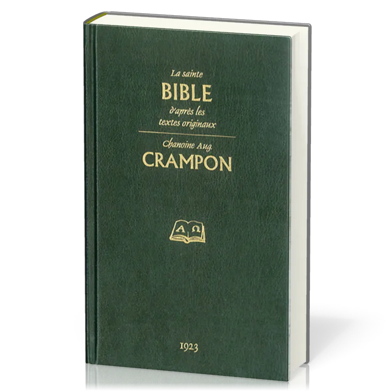 Bible Crampon 1923, verte - couverture rigide avec étui