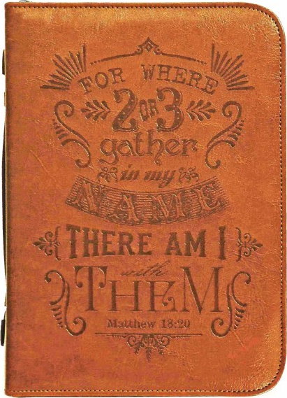 Pochette Bible, L, "For where 2 or 3 […]" Matthew 18.20