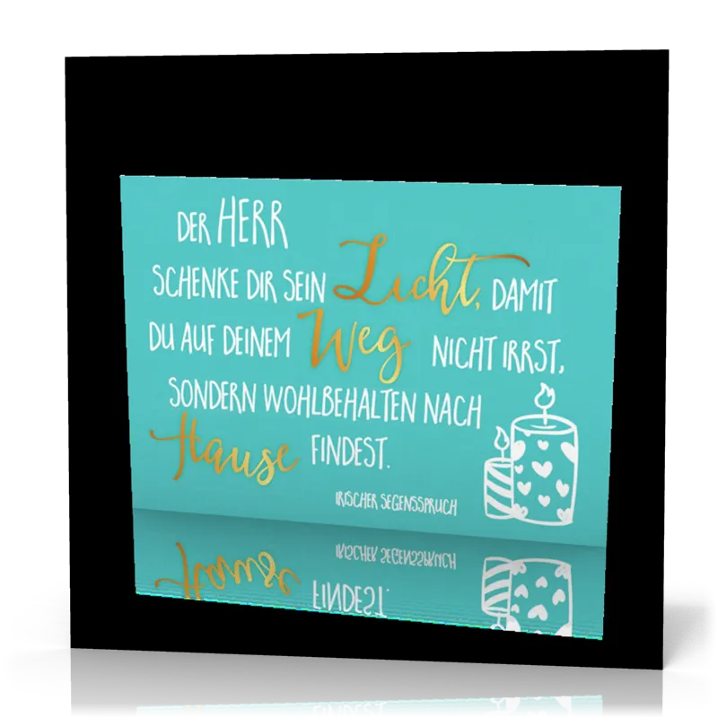 Postkarte Kerzen GF - 12 Stück pro Päckchen