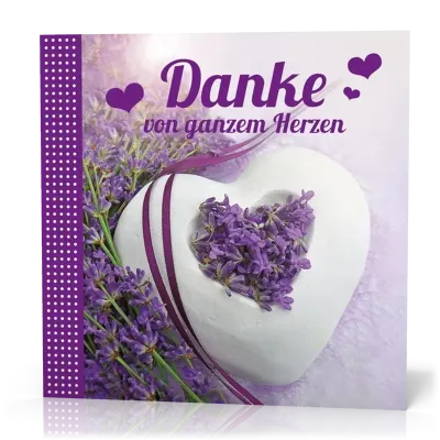 Minibuch 7 x 7 cm Danke von ganzem herzen