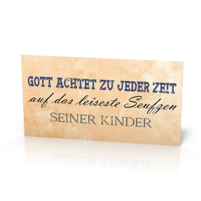Wandschmuckschild Gott achtet zu jeder Zeit