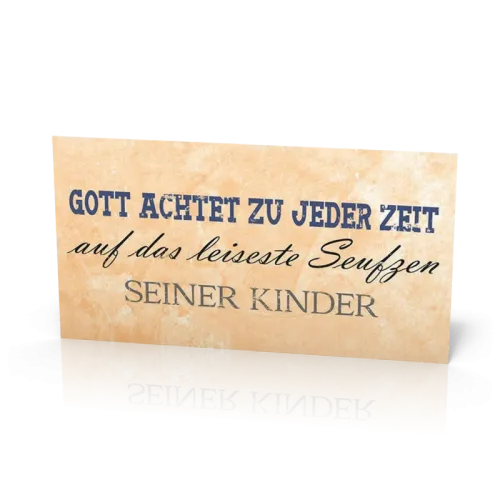 Wandschmuckschild Gott achtet zu jeder Zeit