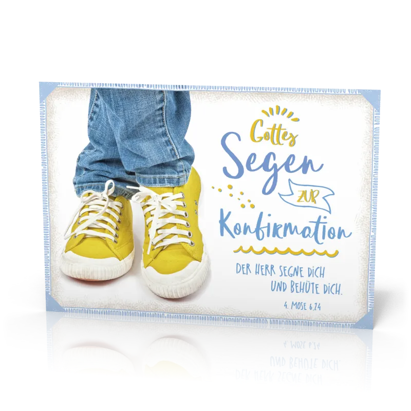 Doppelkarte Konfirmation Gelbe Turnschuhe