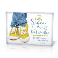 Doppelkarte Konfirmation Gelbe Turnschuhe