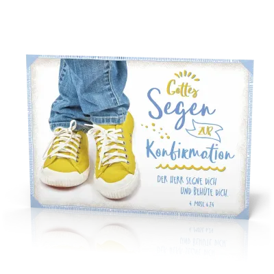Doppelkarte Konfirmation Gelbe Turnschuhe