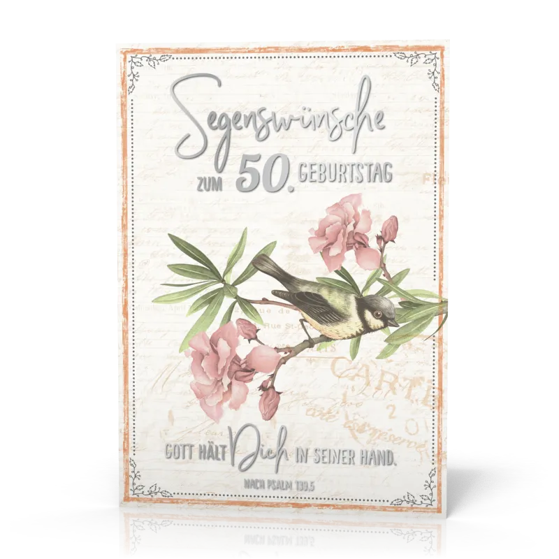 Doppelkarte 50 Volgel auf Zweig SF