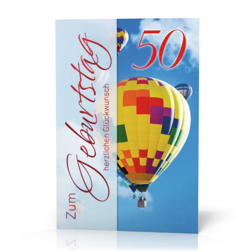 Doppelkarte 50 Heißluftballon