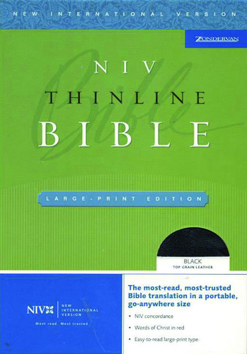 Englisch, Bibel New International Version, Grossdruck, thinline, Leder, schwarz