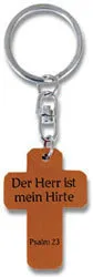 Schlüsselanhänger aus Holz "Der Herr ist mein Hirte"
