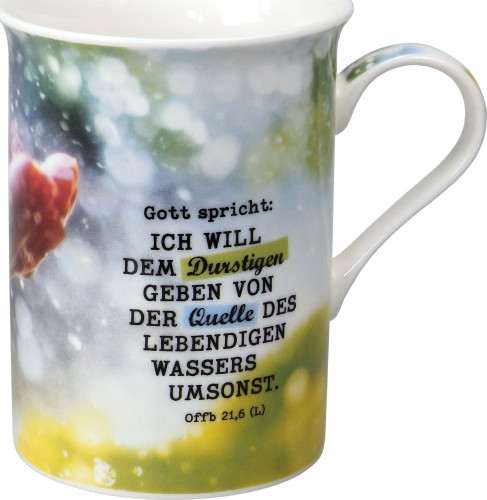 TASSE - ICH WILL DEM DURSTIGEN GEBEN VON DER QUELLE - FOTOTASSE JAHRESLOSUNG 2018