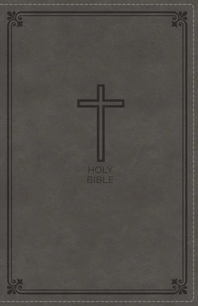 Englisch, Bibel New King James Version, deluxe Gift Bible, Grossdruck, Leathersoft, grau/taupe...