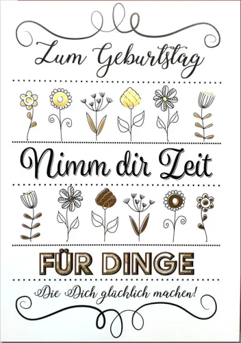 Doppelkarte Nimm dir Zeit