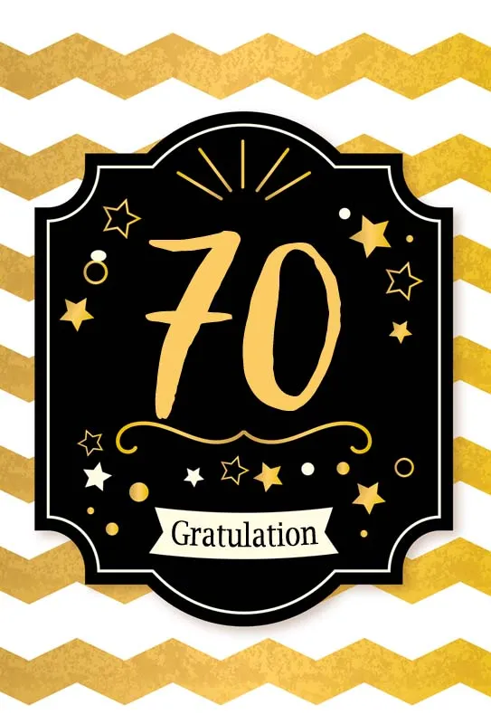Doppelkarte 70 Gratulation