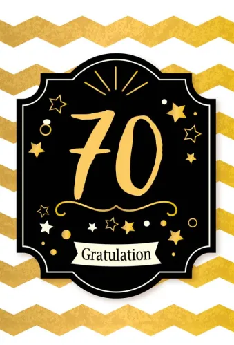 Doppelkarte 70 Gratulation