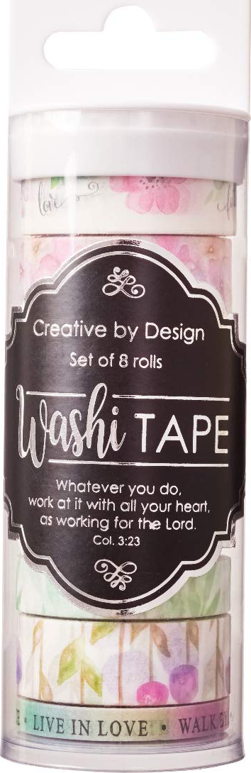 Washi Tape Set 8PC Floral Geschenkklebeband