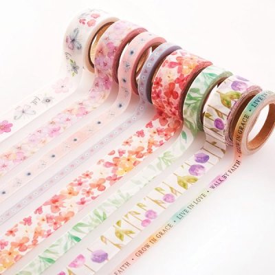 Washi Tape Set 8PC Floral Geschenkklebeband