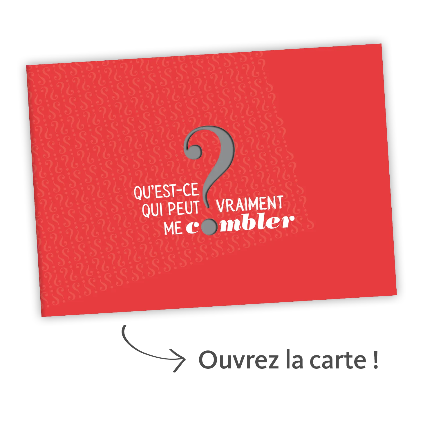 Qu’est-ce qui peut vraiment me combler? - Carte surprise