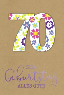 Doppelkarte 70 Bunte Blüten