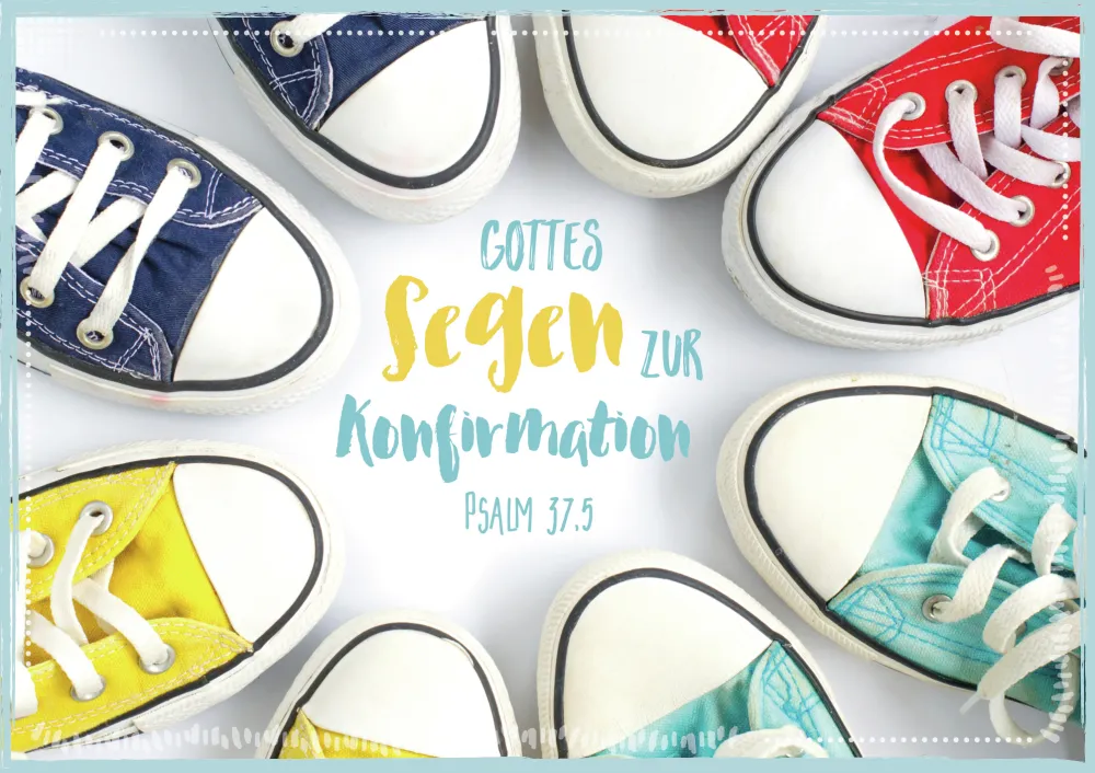 Doppelkarte Konfirmation Sneakers