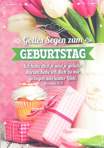 PK GEBURTSTAG TULPEN MIT GESCHENKE 12 STÜCK - POSTKARTE