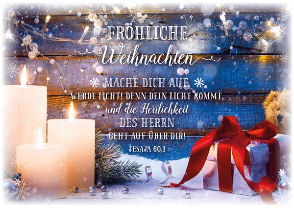 Postkarte Weihnachten Mach dich auf - 12 Stück pro Päckchen