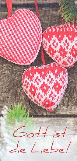 Magnet Lesezeichen Rote Stoffherzen