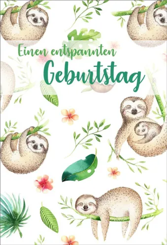 Doppelkarte Faultier