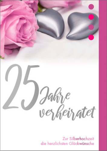 Doppelkarte 25 Jahre verheiratet