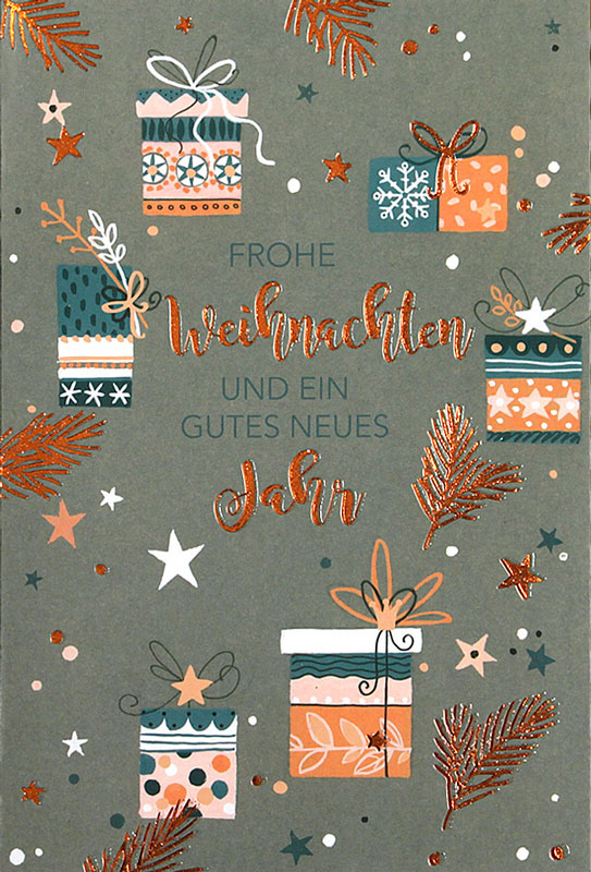 Doppelkarte Weihnachten Päckchen