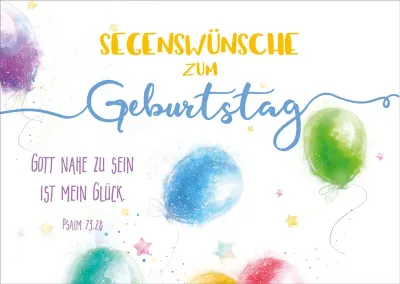 Postkarte Luftballons Baumwolle - 10 Stück pro Päckchen