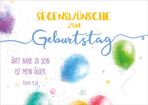 Postkarte Luftballons Baumwolle - 10 Stück pro Päckchen