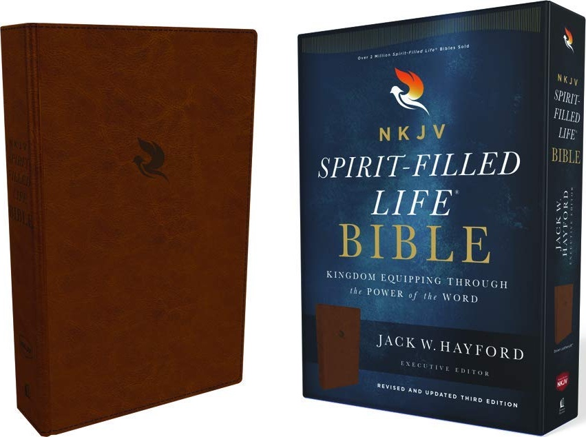 Englisch, Spirit-Filled Life Bible New King James Version, similicuir, braun, Grossdruck