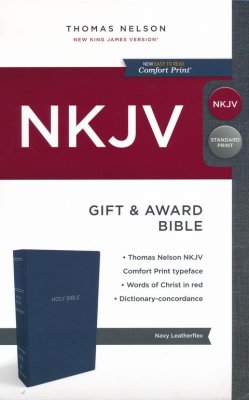 Englisch, Bibel New King James Version, Gift & Award, Kunstleder, dunkelblau