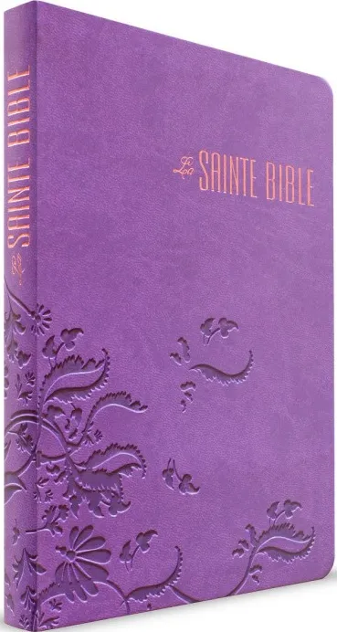 Bible Segond 1880 révisée, compacte, parme arabesques - Esaïe 55, couverture souple, vivella