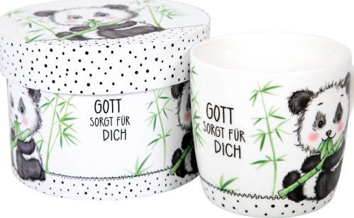 Tasse - Gott sorgt für Dich - Motiv Panda