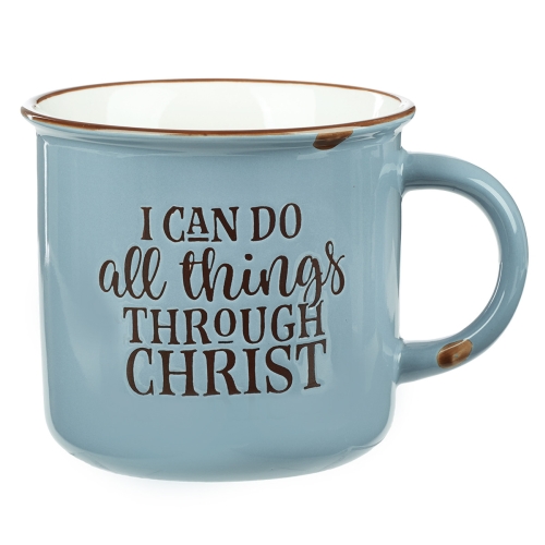 Tasse - I can do all things through Christ - blau