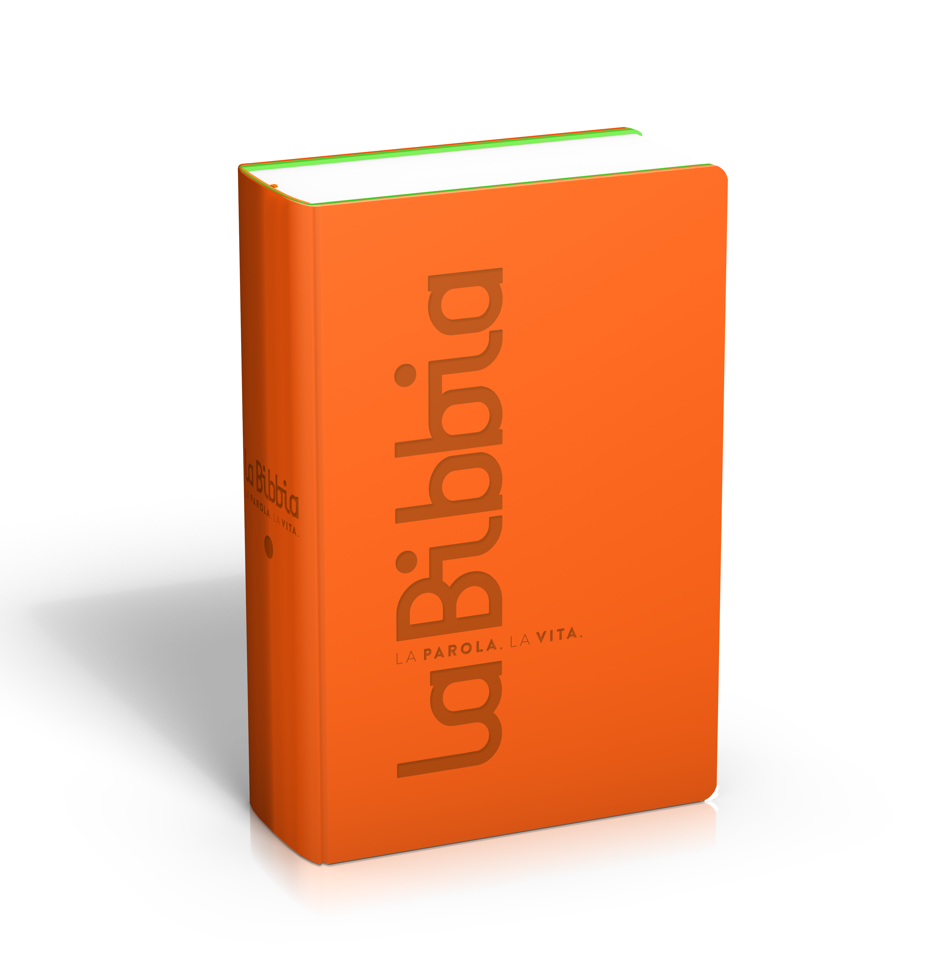 Italien, Bible format mini NR2006 - couverture souple Vivella orange/vert