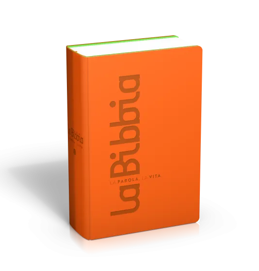 Italien, Bible format mini NR2006 - couverture souple Vivella orange/vert