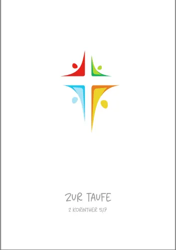 Doppelkarte Taufe Kreuz