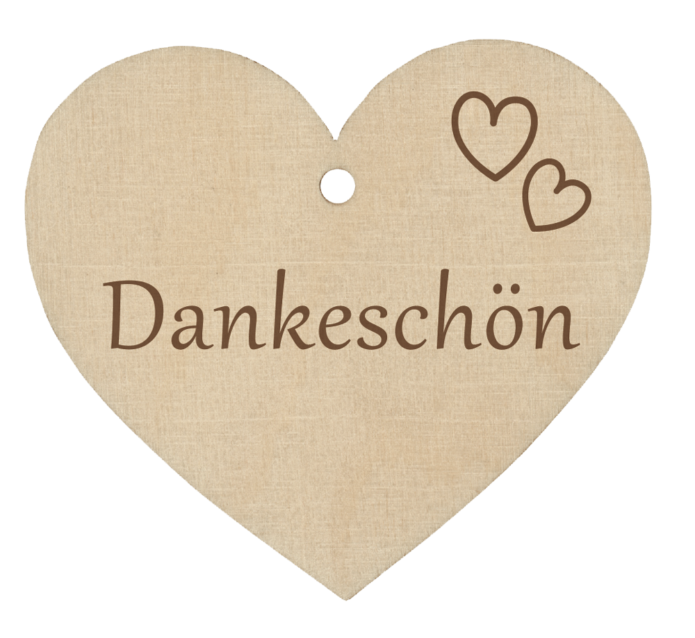 Holzherz Dankeschön