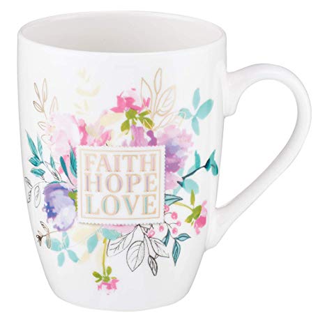 Tasse "Faith, Hope, Love" Flower