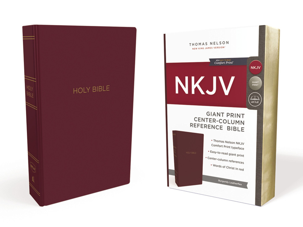 Englisch, Referenzbibel New King James Version, Grossdruck, Kunstleder, bordeaux