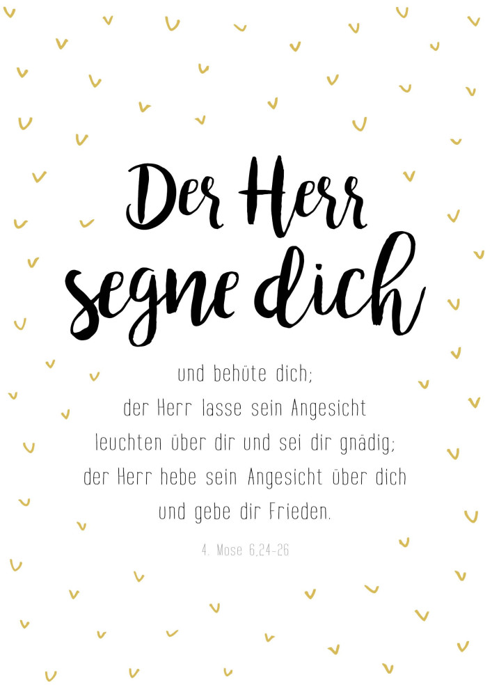 Der Herr segne dich - A3 Poster