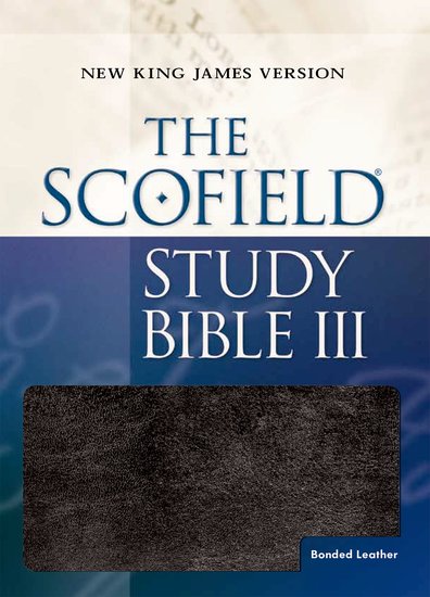 Englisch, Bible, New King James Version, Scofield Study Bible III, Leder, schwarz, Griffregister