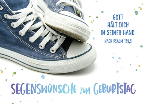 Doppelkarte Blaue Sneakers