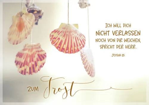 Doppelkarte Trauer Muschel Mobile