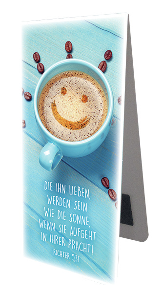 Magnet Lesezeichen Cappuccino Smiley-Gesicht