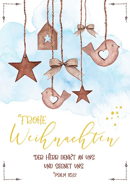 Doppelkarte Weihnachten Mobile GF