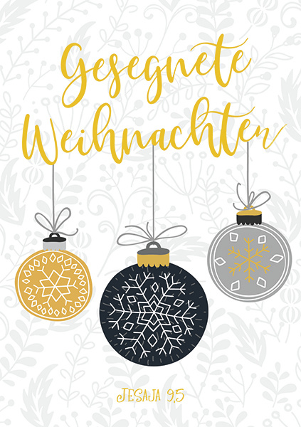 Doppelkarte Weihnachten Gesegnete Weihnachten Kugeln GF